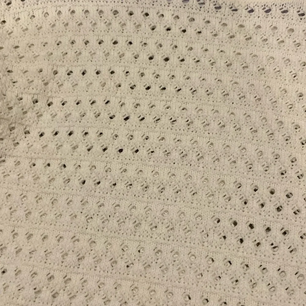 Cream Knit Sweater, feminine Boho crochet, kids, girl, size 14